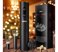 ELKTRY Cavatappi Elettrico per Vino 3 in 1 Apribottiglie con Versatore Antigoccia, Tappo per Vuoto e Taglierina, Apribottiglie Professionale a Batteria, Regalo per Vino