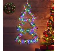ELKTRY Luci Albero di Natale da Finestra a 110 LED, Luci Natale Batteria con Timer 8 Modalità, IP65 Decorazione Natalizia per Interni Finestre e Muri, Multicolore