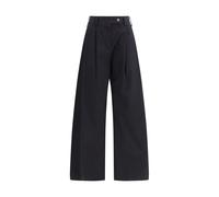 Ella Black Cotton Casual Pants - IT38 | S