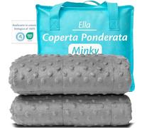 Ella Coperte Ponderate Bambini 4,5kg 100x170cm - Coperta Ponderata Rilassante per il Sonno - Perle di Vetro Ipoallergeniche, Strato Esterno in Cotone Morbido e Fresco - Per Bambini 40-60kg - Minky