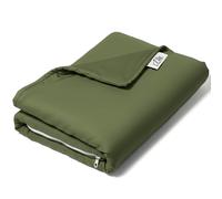 Ella Copripiumino 200 x 200 cm per coperta ponderata per adulti, 100% cotone, ideale per coperte ponderate da 11 kg e 13 kg, colore: verde oliva