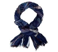 Ella Jonte Sciarpa da uomo blu nero rosso o grigio viscosa a righe uomo sciarpa panno, Blu, Taglia unica
