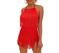 Ella Lust 1074a Tutina, Rosso, XS Donna