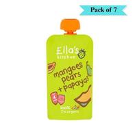 Ellas Kitchen Stage 1 Mangoes Pears & Papayas - Confezione da 7 (120 g ciascuna)