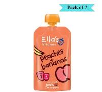 Ellas Kitchen Stage 1 pesche e banane - confezione da 7 (120 g ciascuna)