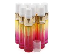 Ellbest 8pcs da 10 ml flacone spray vuoto Mistria vetro giallo-rosa a gradiente colorato atomiser mini bottiglie a spruzzo di profumo per il viaggio