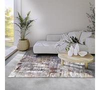 Elle Decor ation Malard - Tappeto moderno a pelo corto, design astratto antiscivolo, per camera da letto, sala da pranzo, soggiorno, corridoio, cucina, rame oro, 80 x 150 cm