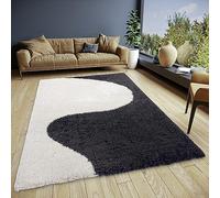 ELLE Decoration Alice Tappeto a pelo lungo, design Shaggy, bicolore e moderno, soffice, per soggiorno, camera da letto, camera dei ragazzi, 160 x 230 cm