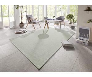 Elle Decoration Millau Tappeto per interni ed esterni, 80 x 150 cm, a pelo corto, resistente alle intemperie, impermeabile, moderno, tinta unita, per terrazza, balcone, soggiorno, camera da letto,