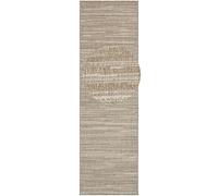 ELLE Decoration Tappeto reversibile, per interni ed esterni, design moderno, mélange, robusto, facile da pulire, balcone, terrazza, giardino, soggiorno, ufficio, camera da letto, linee, 80 x 350 cm