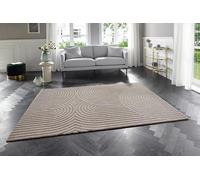 ELLE Decoration Tappeto Skandi Boho Style Onde - soggiorno, camera da letto, cucina, color crema beige, 80