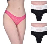 Elle Donne Tanga In Pizzo - Qualità Premium 6 Pezzi 100% Nylon Con Pizzo...