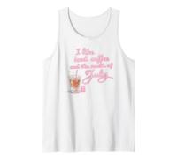 Elle I Like Iced Coffee And The Month of July Pink Neon Text Canotta