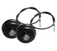 ELLEBI COPPIA MASSE FRENANTI PER CARRELLO P/ASSALE 221 AUTO REVERSE 4 FORI FIAT