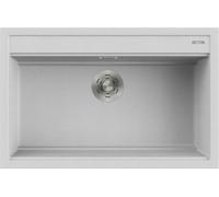 ELLECI Lavello 1 Vasca, Linea Best 130, Installazione Standard, 79 cm, Granitek Alluminio - LMB13079