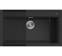 Lavello Elleci Incasso Cucina 1 Vasca 86x51 Best 360 Nero LGB36040K2