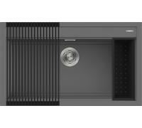 Lavello Elleci Incasso Cucina 1 Vasca 86x51 Best 360 Grigio Dark Grey LKB36099K2