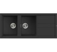 Elleci Best 500 LGB50040 Lavello incasso 116 x 51 - granitek - nero - gocciolatoio reversibile