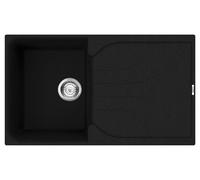 ELLECI EGO 400 LGE40040 Lavello 1 Vasca Gocciolatoio Granitek Nero cm 86x50