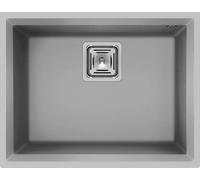 Lavello Elleci Incasso 1 vasca 56x43,8 Karisma 105 Sottotop Metaltek Grigio Aluminium LMK10579BSO