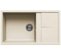 Lavello Elleci Incasso 1 vasca 86x50 Unico 410 Granitek Bianco Antico LGU41062