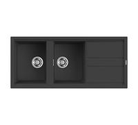 Lavello Elleci da incasso Quadra 210 Sottotop Granitek 54 Nero Pietra LGQ21054BSO