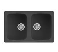 Lavello Elleci Incasso 2 vasche 86x50 Master 450 Granitek Bianco LGM45068