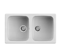 Lavello Elleci Incasso 2 vasche 116x50 Master 500 Metaltek Grigio Aluminium LMM50079