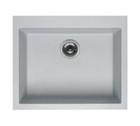 Elleci Lavello 1 vasca (57x50cm) QUADRA 105 Aluminium Metal LMQ10579