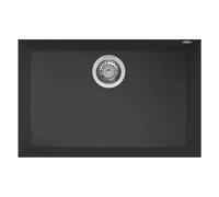 Elleci Lavello 1 vasca (67x44cm) QUADRA 120 SOTTOTOP Nero Opaco LGQ12040BSO
