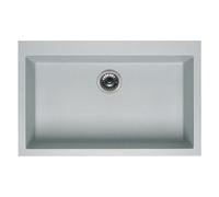 Elleci Lavello 1 vasca (76x44cm) QUADRA 130 SOTTOTOP Aluminium Opaco LMQ13079BSO