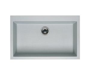 Elleci Lavello 1 vasca (76x44cm) QUADRA 130 SOTTOTOP Aluminium Opaco LMQ13079BSO