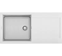 ELLECI Lavello 1 Vasca con Gocciolatoio, Linea Easy 480, Installazione Standard, 100 cm, Granitek Bianco - LGY48068
