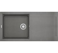 ELLECI Lavello 1 Vasca con Gocciolatoio, Linea Easy 480, Installazione Standard, 100 cm, Granitek Cemento - LGY48048