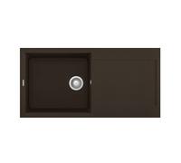 ELLECI Lavello 1 Vasca con Gocciolatoio, Linea Easy 480, Installazione Standard, 100 cm, Granitek Espresso - LGY48078