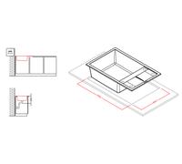 ELLECI Lavello 1 Vasca con Gocciolatoio, Linea Unico 310, Installazione Standard, 78 cm, Keratek Bianco - LKU31096