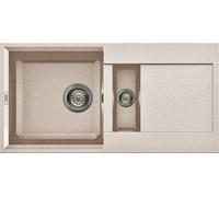 ELLECI Lavello 1 Vasca e Mezza con Gocciolatoio, Linea Easy 425, Installazione Standard, 86 cm, Granitek Avena - LGY42551 - FUORI PRODUZIONE