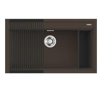 Elleci Lavello a una vasca BEST 360 BUNDLE LGB36078K2 finitura composito G78 espresso da 86x51 cm - Con accessori inclusi