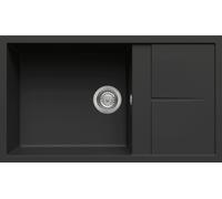 Lavello Elleci Incasso 1 vasca 86x50 Unico 410 Granitek Nero Full Black LGU41040