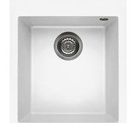 ELLECI Lavello Cucina 1 Vasca da Incasso Larghezza 41 cm materiale Keratek colore Bianco K96 - LKQ10096 Quadra 100