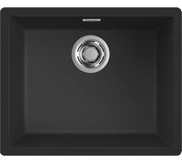 ELLECI Lavello Cucina 1 Vasca da Incasso Larghezza 56 cm materiale Keratek colore Nero K86 - LKZ10586 Zen 105