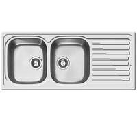 ELLECI Lavello Cucina 2 Vasche da Incasso 116 cm Inox LIK500SACSX Sky 500