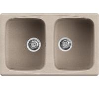 Lavello Elleci Incasso 2 vasche 86x50 Master 450 Granitek Nero Pietra LGM45054