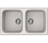 Lavello Elleci Incasso 2 vasche 116x50 Master 500 Metaltek Grigio Aluminium LMM50079