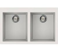 Elleci LGQ35068 Quadra 350 Lavello 2 vasche in Granitek Bianco (G68)