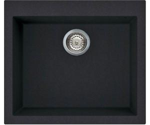 ELLECI Lavello Cucina Fragranite 1 Vasca Incasso Larghezza 57 cm materiale Granitek colore Nero 40 - LGQ10540 Serie Quadra 105
