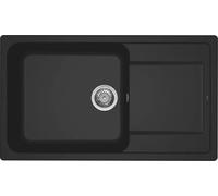 ELLECI LG241040 LAVELLO 86X50 1 VASCA CON GOCCIOLATOIO REVERSIBILE GRANITEK NERO