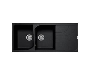 ELLECI lavello EGO 500 2 vasche con gocciolatoio in Granitek