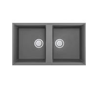 Elleci LGB45048BSO Best 450 Sottotop Lavello 2 vasche in Granitek Cemento (G48)