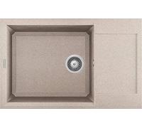 Elleci Lavello Incasso Easy 310 1 Vasca con gocciolatoio 78x50 Granitek (51 Avena)